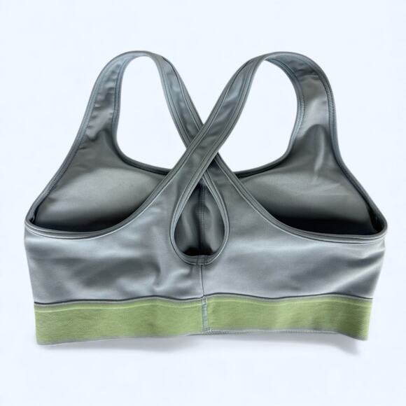 Under Armour Mid Compression Sports Bra Blue/Green size Medium - Picture 2 of 4